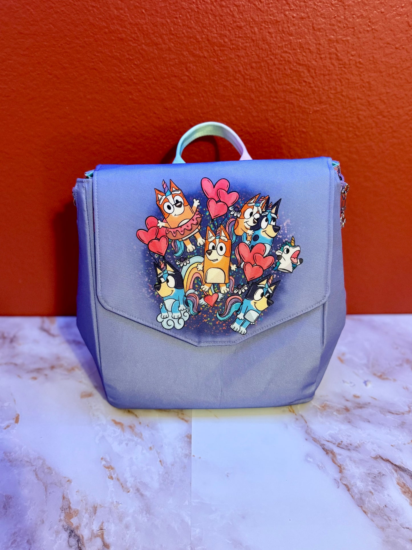 Unicorns & Heelers & Rainbows, Oh My! - Bigger Inside Canvas Backpack