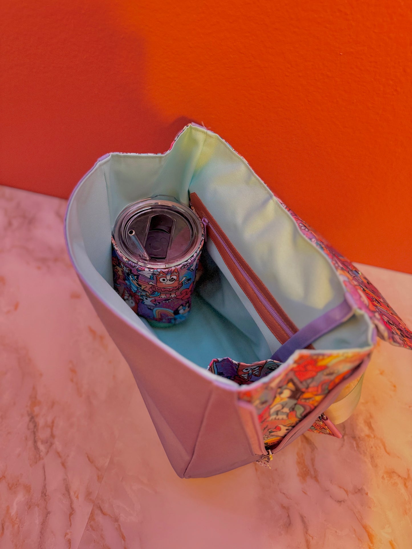 Unicorns & Heelers & Rainbows, Oh My! - Bigger Inside Canvas Backpack