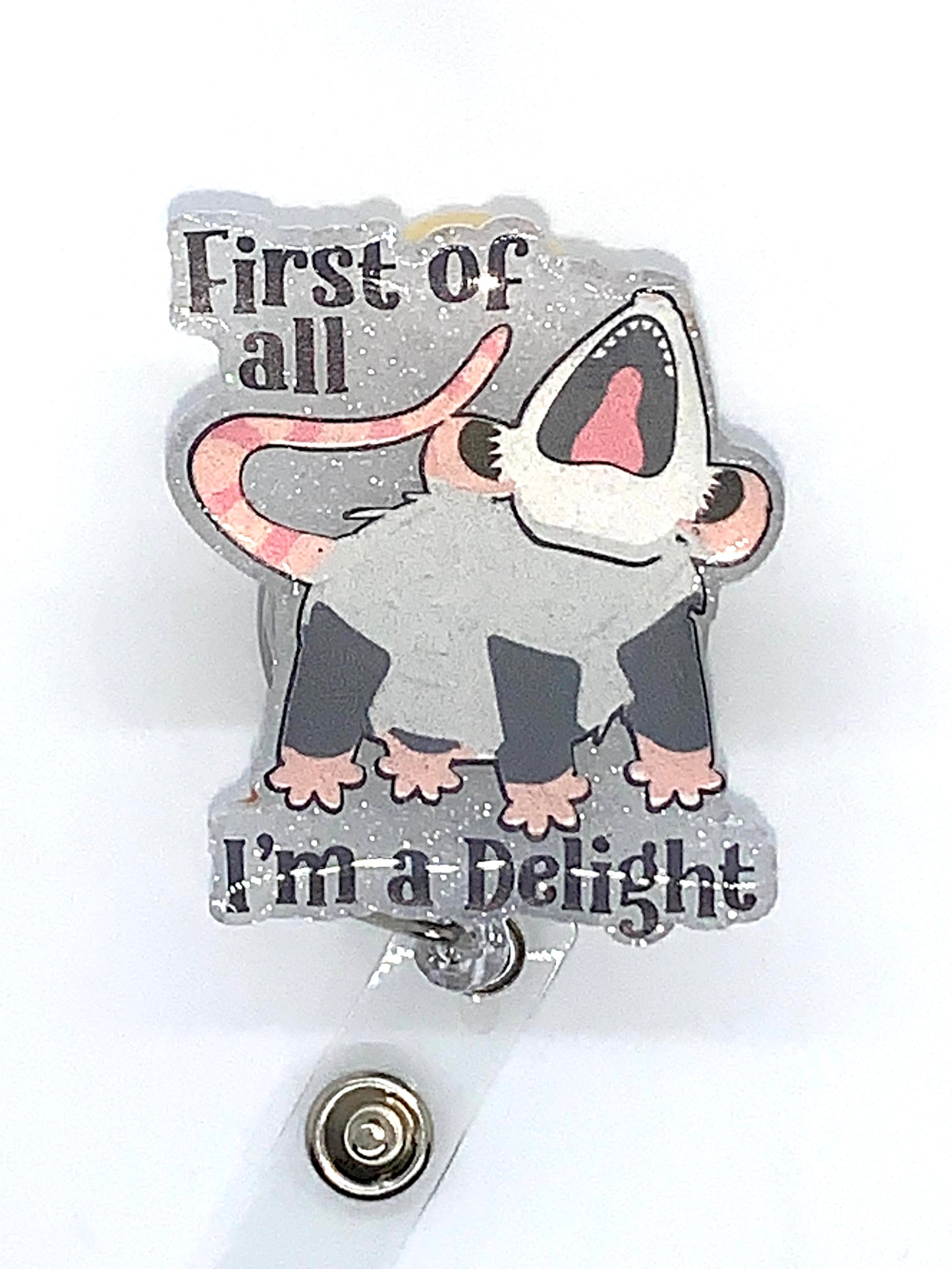 "I'm a delight" Interchangeable Badge Reel Topper