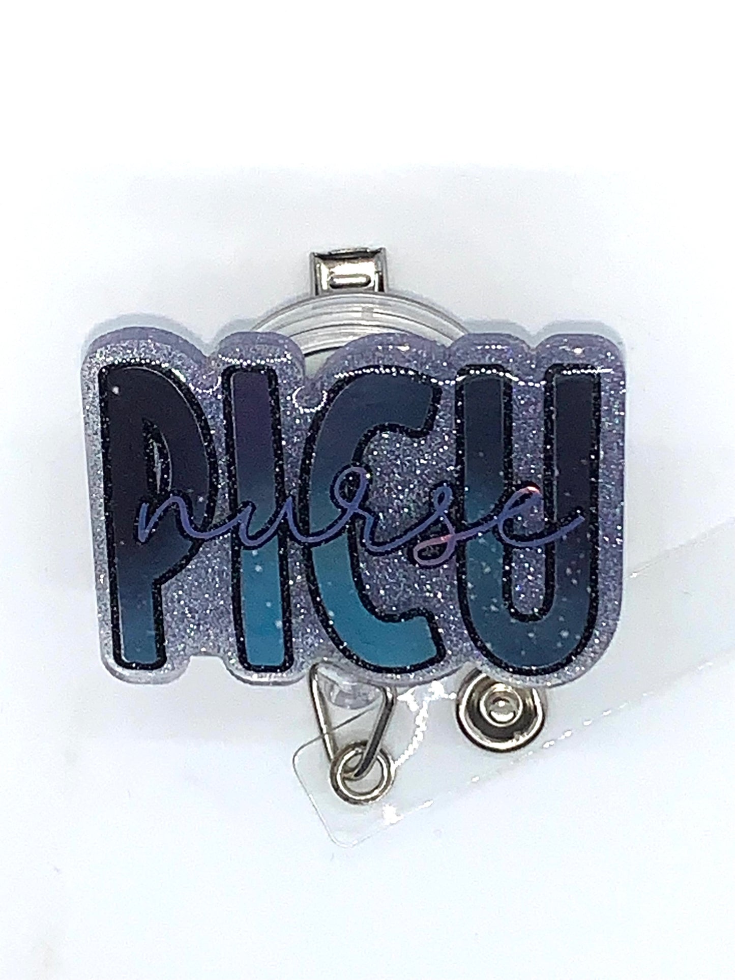 "PICU Nurse" Interchangeable Badge Reel Topper