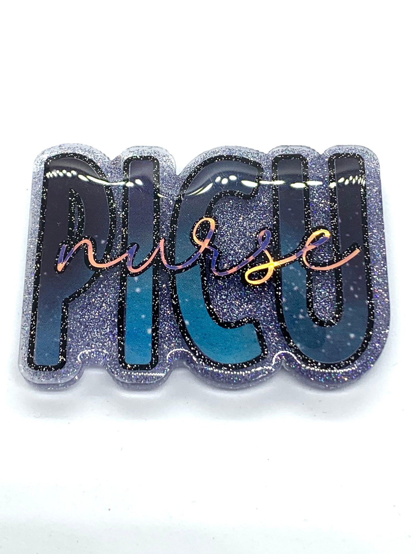 "PICU Nurse" Interchangeable Badge Reel Topper